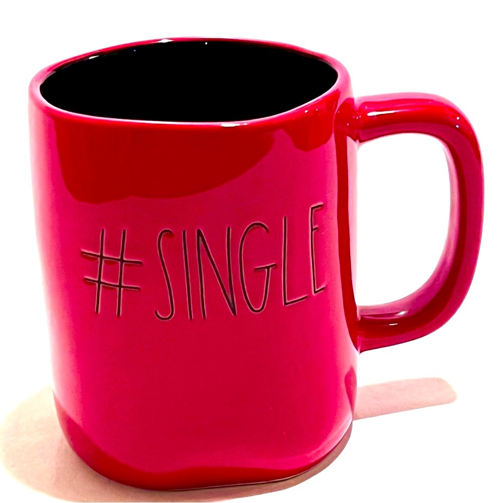Rae Dunn #SINGLE Ceramic Mug Red/Black